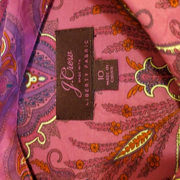 J Crew Re-Imagined Liberty Fabric Paisley Puff Sleeve Shirt - Picture 10 of 13